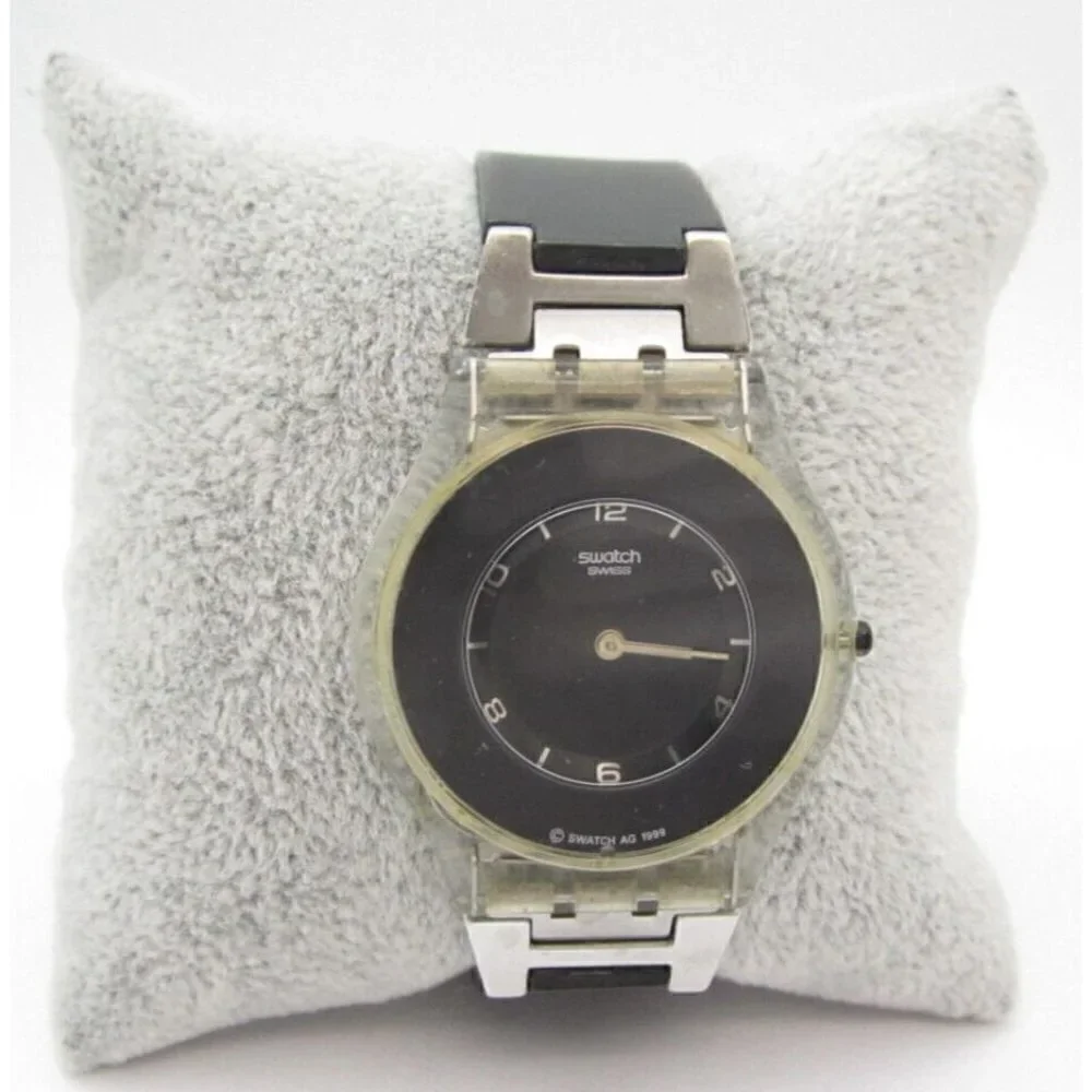 Women Swatch AG 1999 Quartz WR Analog 35mm Dial Causal Round Watch (G426)